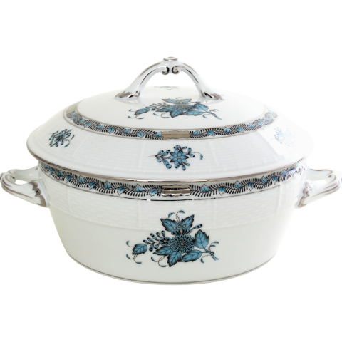 Főzelékestál, szalagfogóval