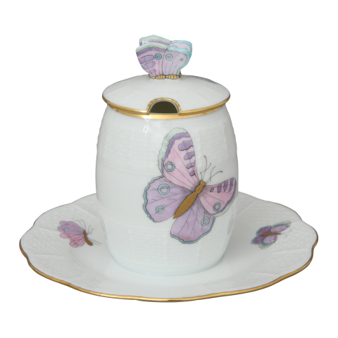 Mustártartó, lepkefogóval