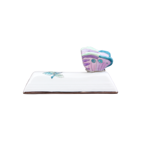 Késtartó, lepkefogóval