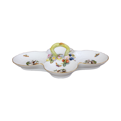 Epres tál, virág és gyümölcsdíszítéssel