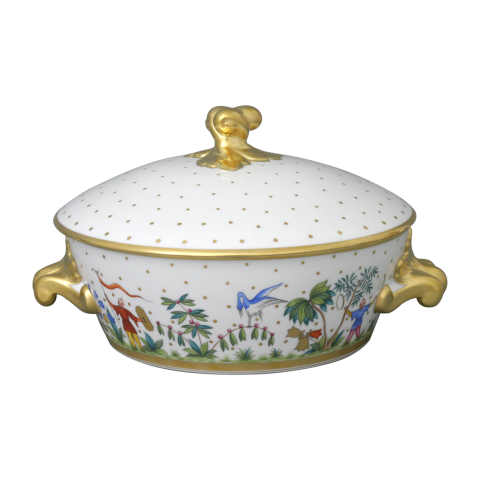 Főzelékestál, csavartfogóval