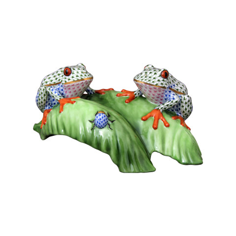 Leveli békák pálmalevélen