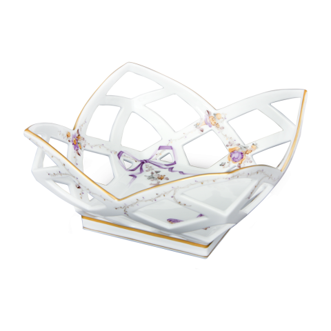 Dísztál, gótikus áttöréssel, nagy