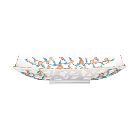 Dísztál,hosszúkás,nagy,részben VBO áttör