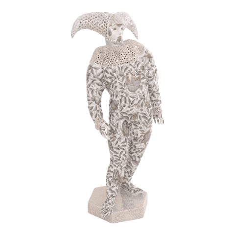 Karneváli férfi, hatszög talapzaton