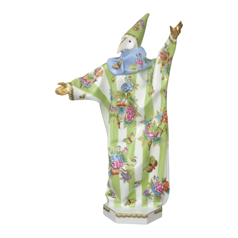 Karneváli férfi, álarcban, hatszög talp