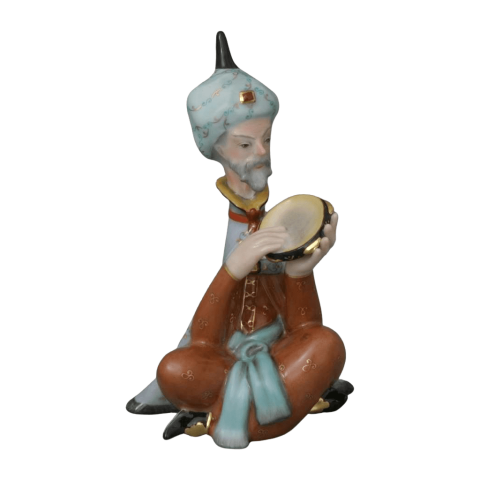 Perzsa muzsikus, csörgővel