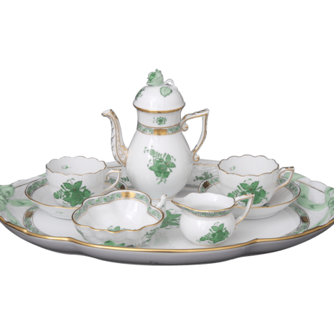 Mokkáskészlet 2 személyre AV dekorral